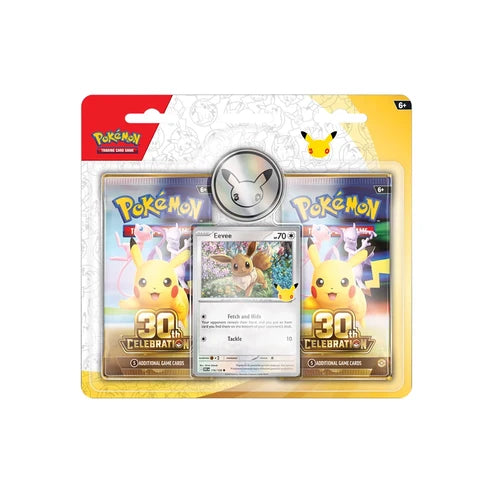 Pokémon TCG: 30th Celebration 2-Pack Blister [Eevee] – Promo Card & Coin