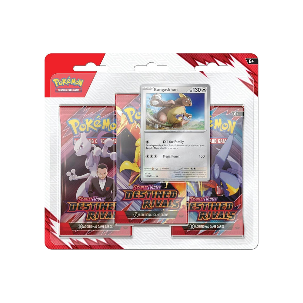Pokémon TCG: Scarlet & Violet—Destined Rivals 3-Pack Blister [Kangaskhan] – SVP 202 Promo