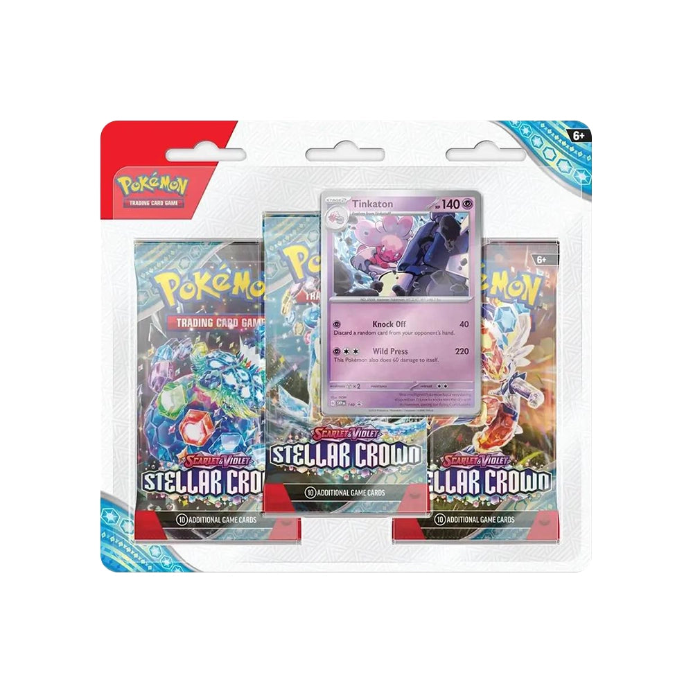 Pokémon TCG: Scarlet & Violet—Stellar Crown 3-Pack Blister [Tinkaton] – SVP 140 Promo