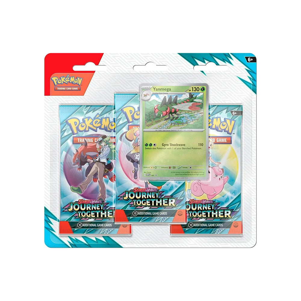 Pokémon TCG: Scarlet & Violet—Journey Together 3-Pack Blister [Yanmega] – SVP 187 Promo