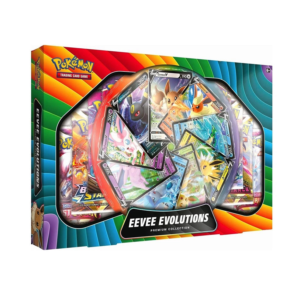 Pokémon TCG: Eevee Evolutions Premium Collection – 9 Booster Packs & 9 Pokémon V Cards