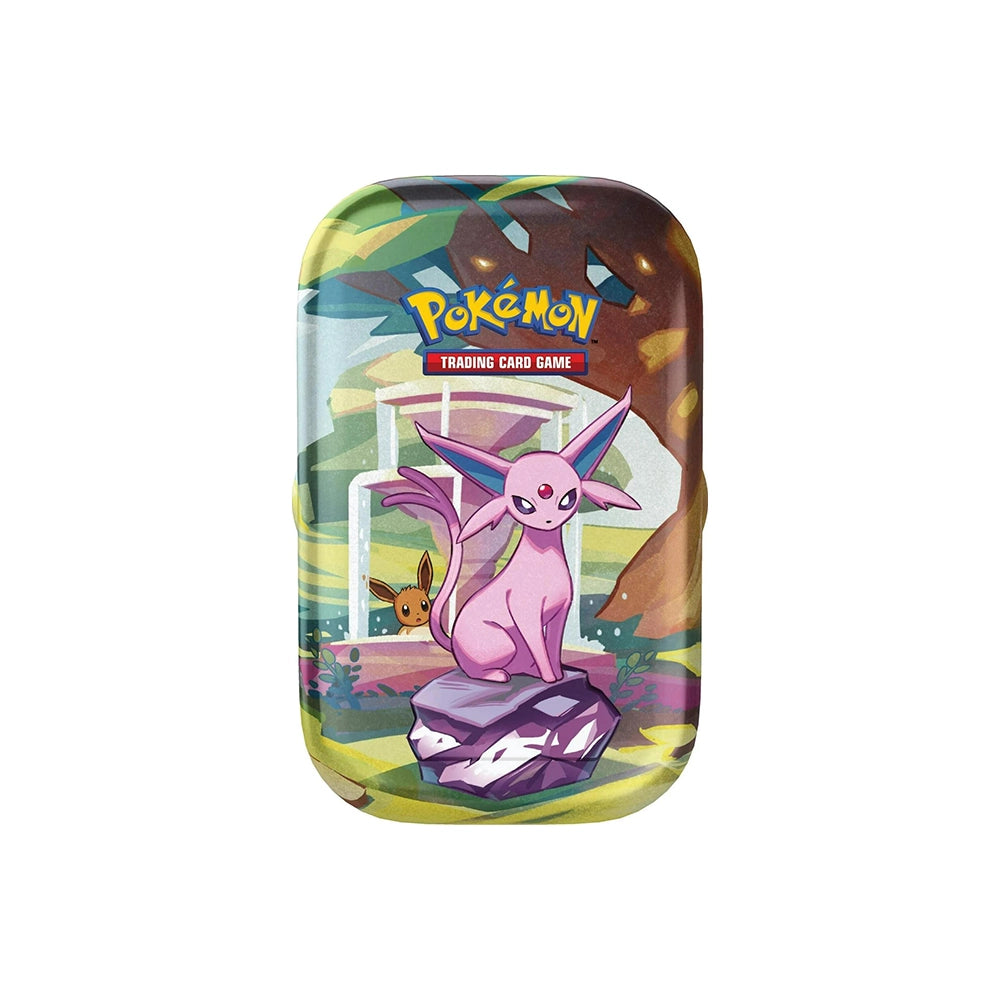 Pokémon TCG: Scarlet & Violet—Prismatic Evolutions Espeon Mini Tin – 2 Booster Packs