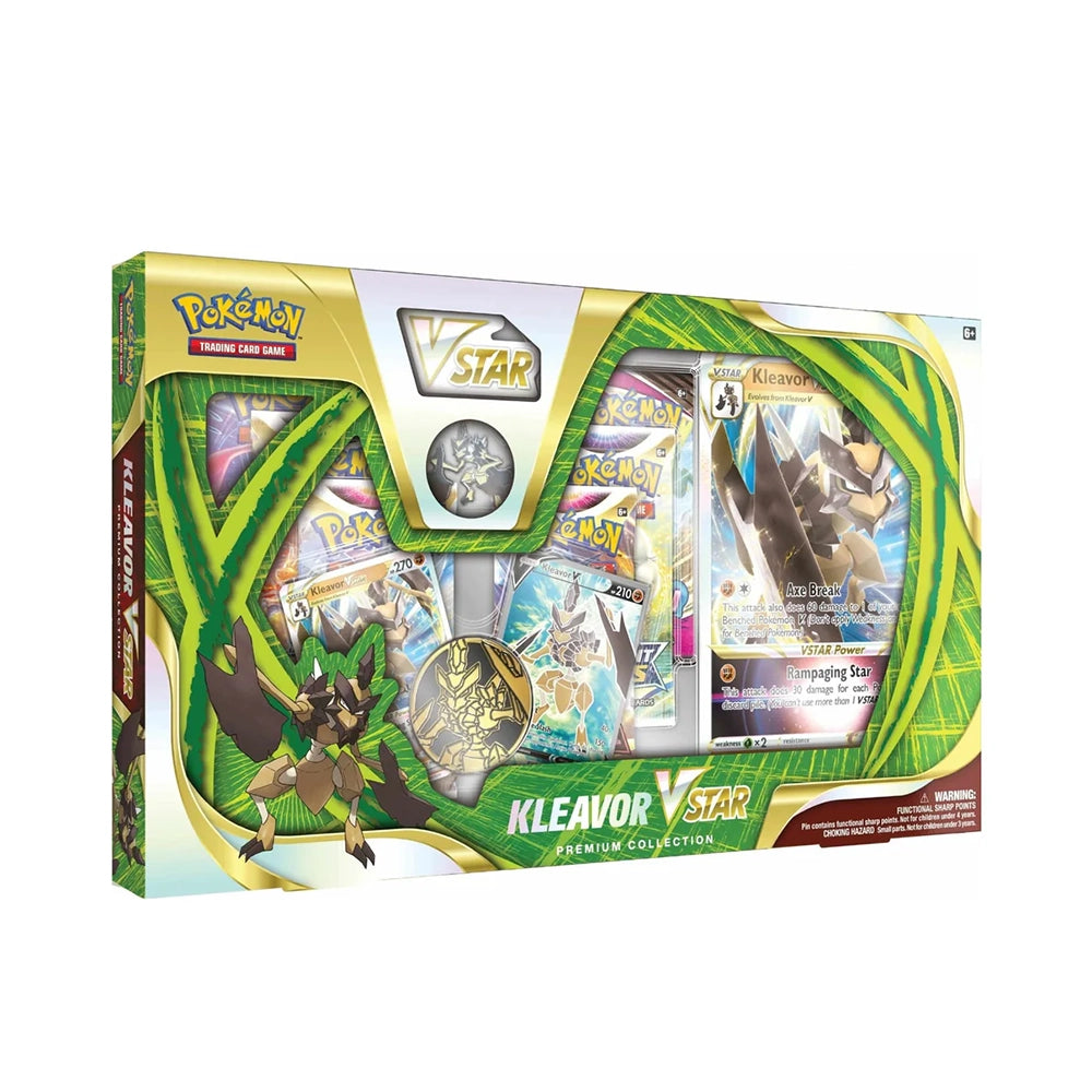 Pokémon TCG: Kleavor VSTAR Premium Collection – 6 Booster Packs