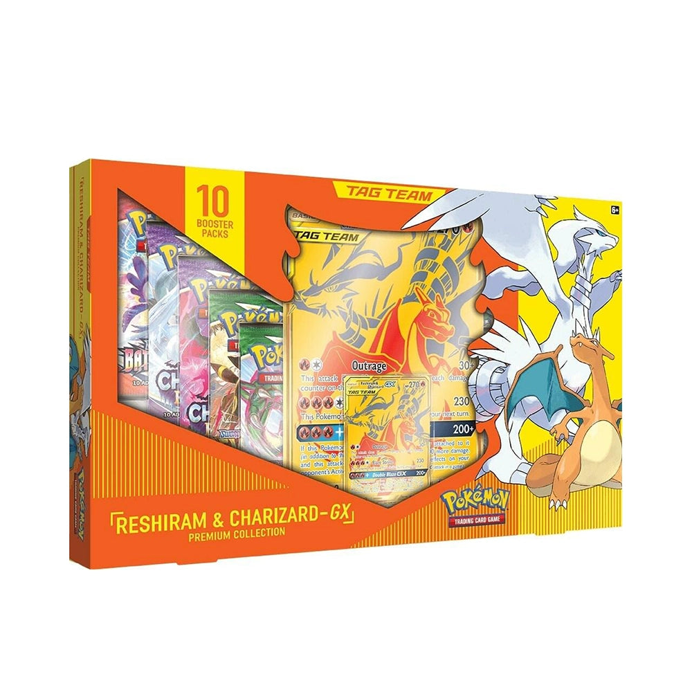 Pokémon TCG: Reshiram & Charizard-GX Premium Collection – 10 Booster Packs