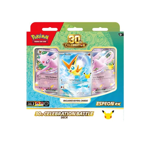 Pokémon TCG: 30th Celebration Battle Deck—Espeon ex – 60-Card All-Foil Deck [Preorder]