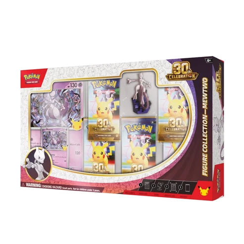 Pokémon TCG: 30th Celebration Figure Collection—Mewtwo – 5 Booster Packs & Figure [Preorder]