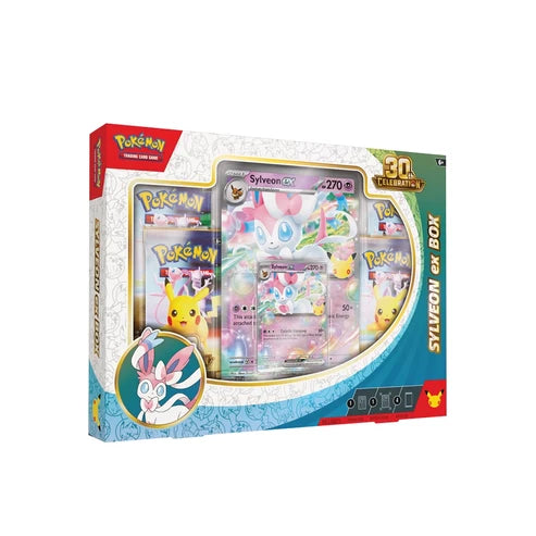Pokémon TCG: 30th Celebration Sylveon ex Box – 4 Booster Packs & Oversized Promo [Preorder]